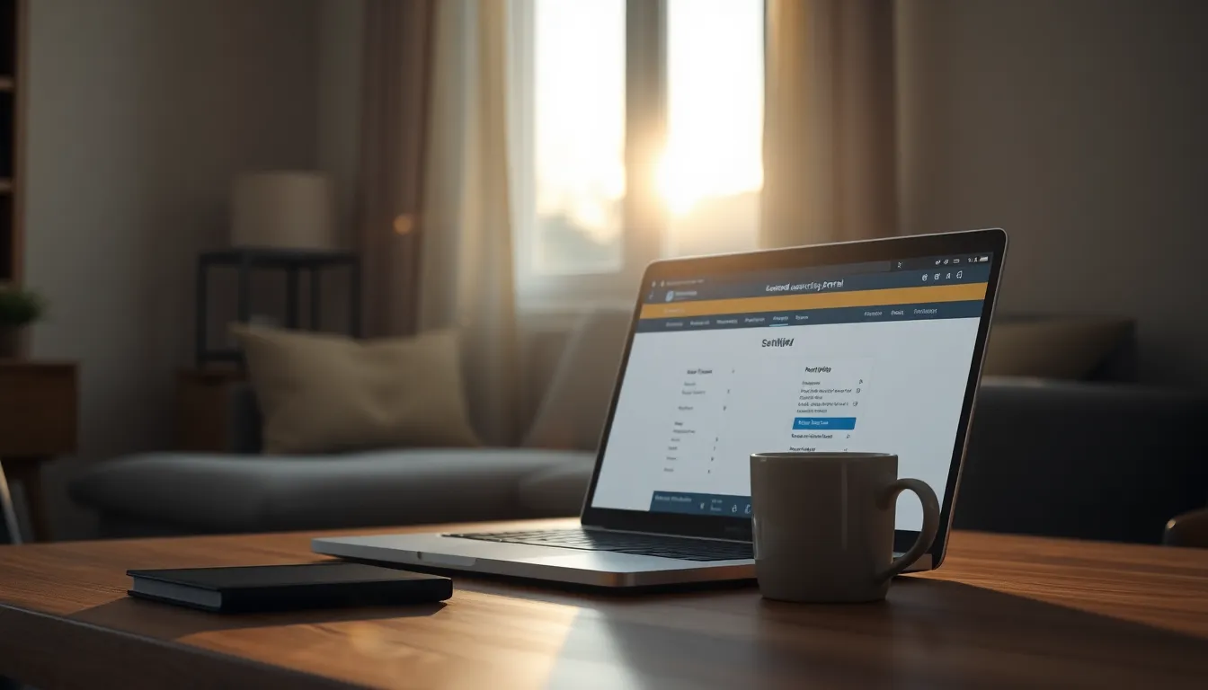 정부지원금 조회 및 신청을 위한 노트북 화면 이미지