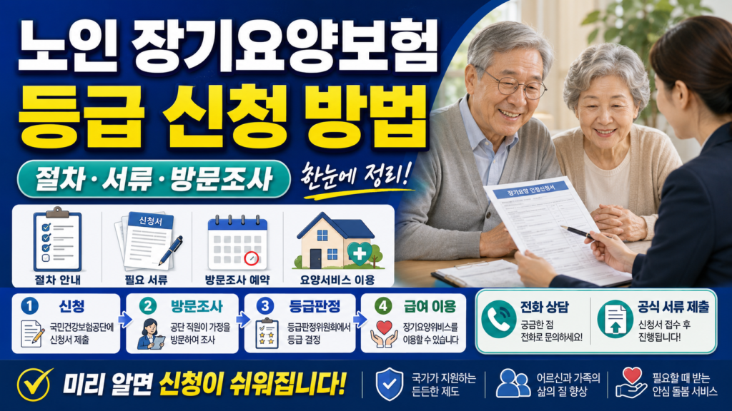 노인 장기요양보험 등급 신청 방법: 신청 자격부터 방문조사, 등급 판정까지 한눈에 정리 1 693e0fa3 7f6d 41f7 a58c 3e0922f6dc5c