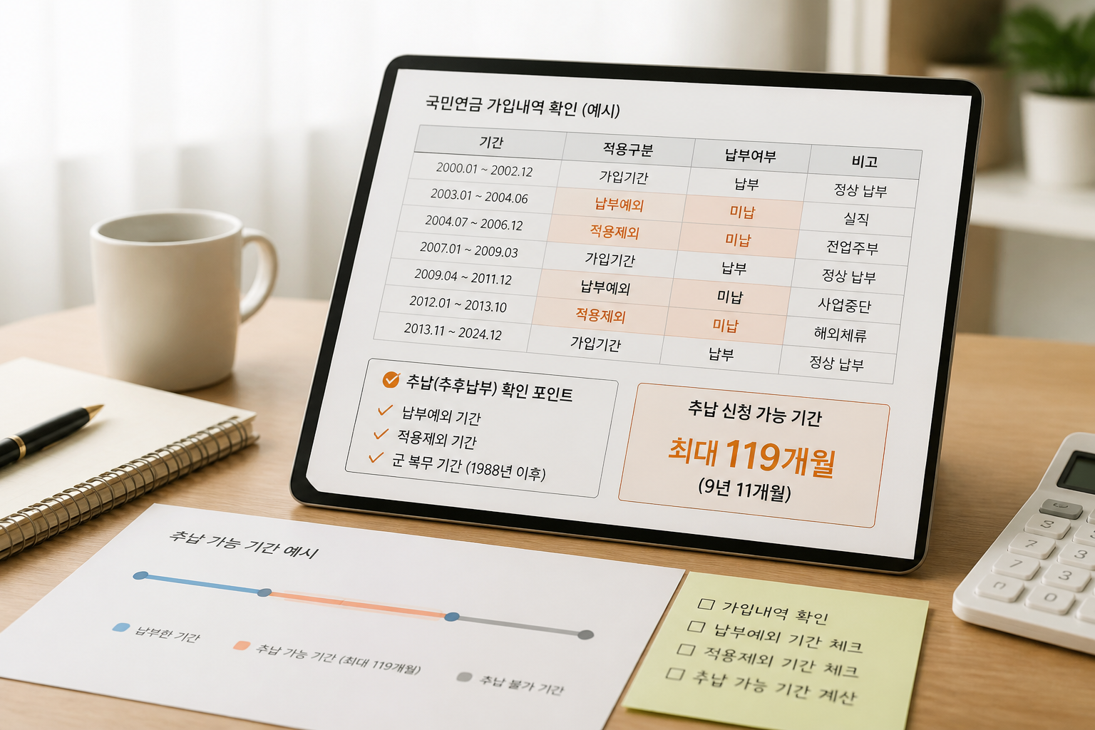 추후납부 가능 기간부터 확인해야 해요